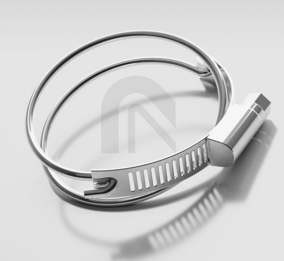 Collier spécial avec système double fil, en acier inoxydable, pour tuyaux à pas à droite - Master-Grip_0