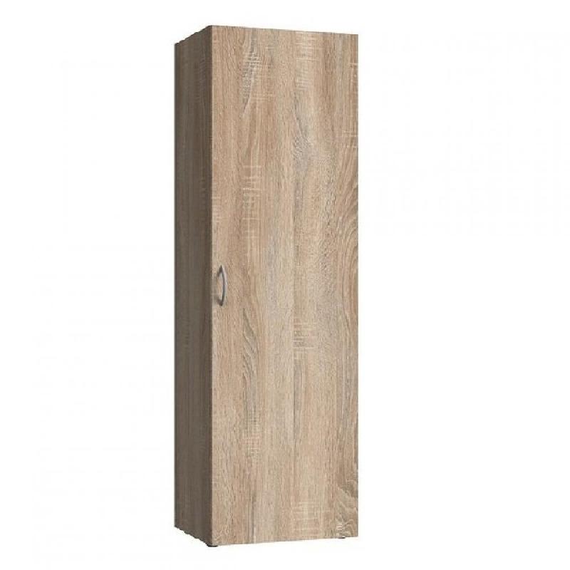 Colonne de rangement Lund 1 porte - Chêne naturel - 45 x 40 x 185 cm - 6 étagères_0
