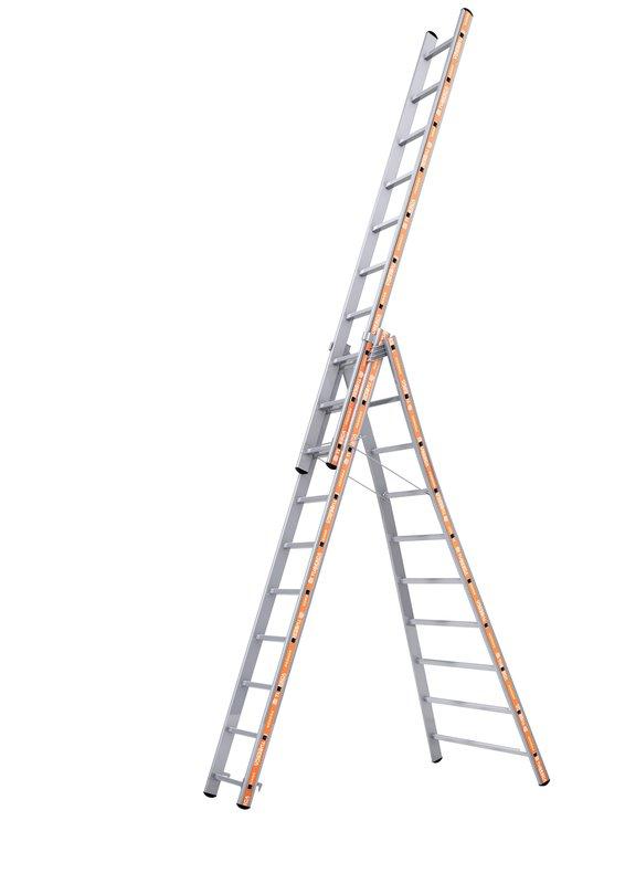 Échelle transformable Pronor 3 plans - 6,84 m - 3x10 échelons_0