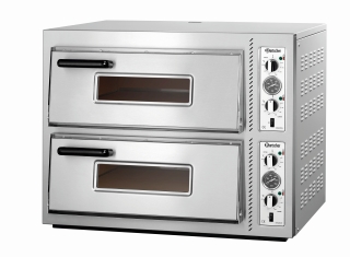 Four à pizzas professionnel NT622VS - 2BK, 620x620 mm - Tôle d'acier laquée, chambre en brique réfractaire, thermostat jusqu'à 450°C_0