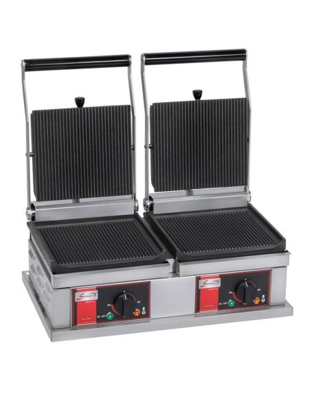 Grill Panini SOFRACA double électrique plaque fonte - Référence : PPM2_0