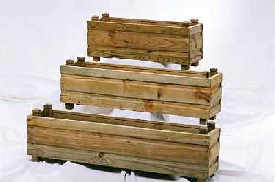 JARDINIÈRE EN BOIS TULIPE - LOT DE 3 JARDINIÈRES_0