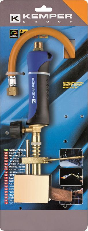 KEMPER - Chalumeau pour étamage avec panne en cuivre 200g et tuyau pour bouteille 13kg butane - Réf. 05635_0