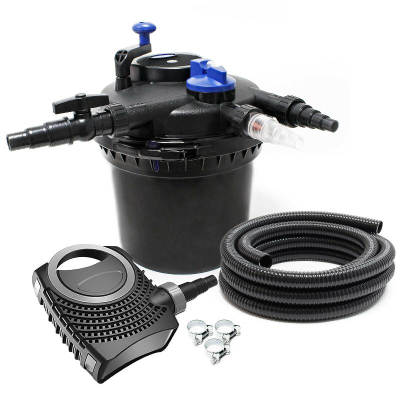 Kit set bassin 8000 litres 11 watts uvc pompe 3000 l/h tuyau 5 m kit de filtration 16_0001965