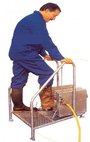 Lave-bottes et chaussures - acier galvanisé - robuste, stable et fiable_0