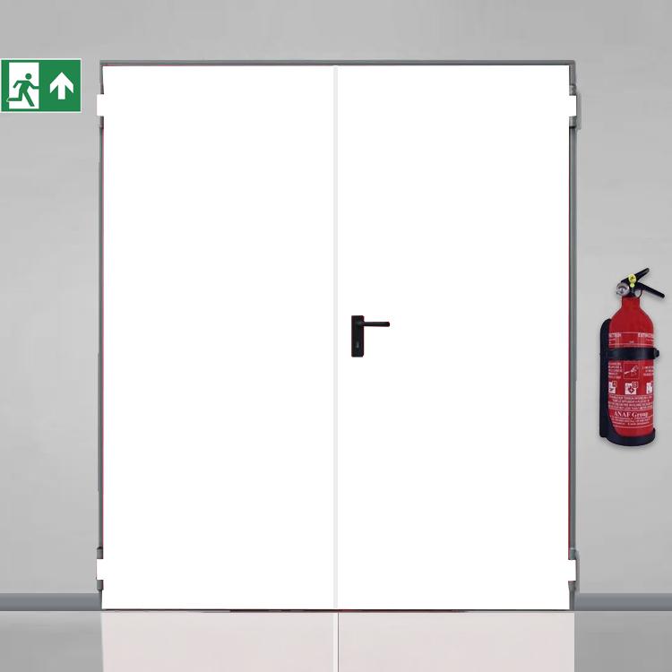 Porte coupe-feu en acier galvanisé EI2 60 - Poussant gauche ou droit - Dimensions 120x205/215 cm - Norme EN 12209_0