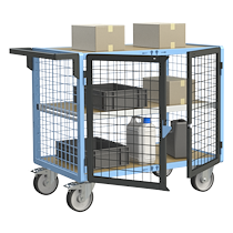 Servante établi équipée, 2 portes grillagées verrouillables, 500 kg_0