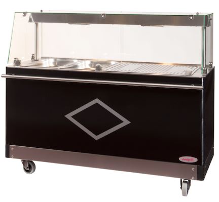 V 150 m - vitrine chaude en service traditionnel spécial marché - doregrill -  1500x640x1230mm - 3600 w_0