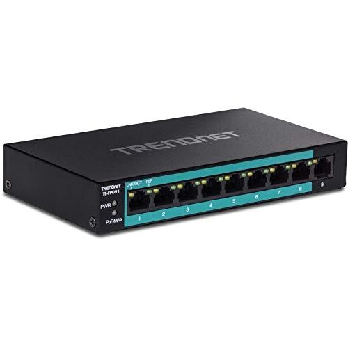 TRENDnet TE-FP091 - Commutateur réseau non-géré Fast Ethernet 10/100 - 9 ports RJ-45 avec PoE+ et capacité de 1,8 Gbit/s_0