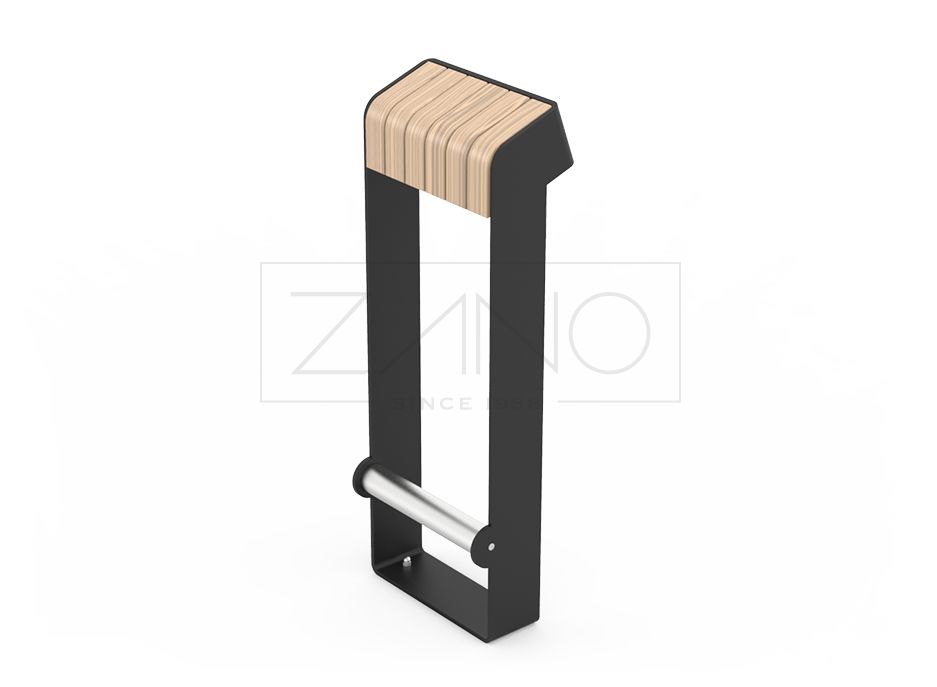 Assis-debouts publics 17.001 Reliq - Zano - acier au carbone et assise en bois_0