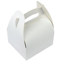 Boite Pâtissière avec Poignée - 20x5 cm - par 25 - blanc en carton 3760394094142_0