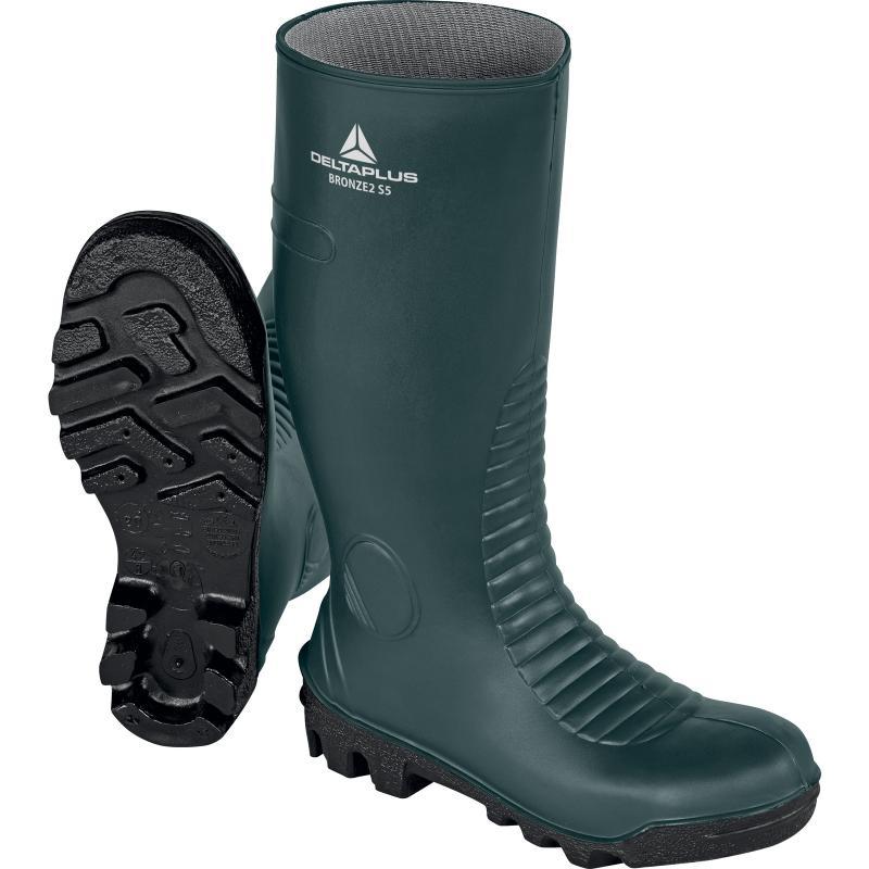 Botte de sécurité en PVC - Bronze2S5 - protection des malléoles et semelle anti-perforation en acier inoxydable_0