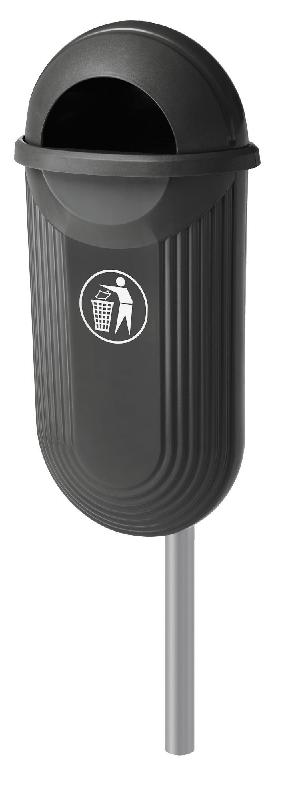 Corbeille urbaine Strada - Polyéthylène haute densité - 50L - DMC Direct_0