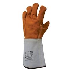 Coverguard - Gants de soudeur TIG en fleur de chèvre avec manchette 15cm Euroweld 100 (Pack de 10) gris - Taille 8_0