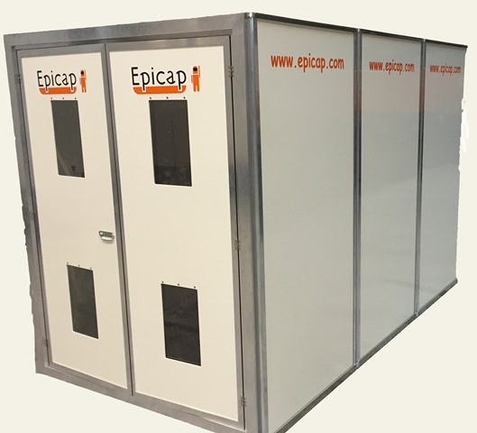 Epicab sas matériel alu/pvc - 2 et 3 compartiments - 1.6m x 1m x 2m - léger, résistant et entièrement décontaminable_0