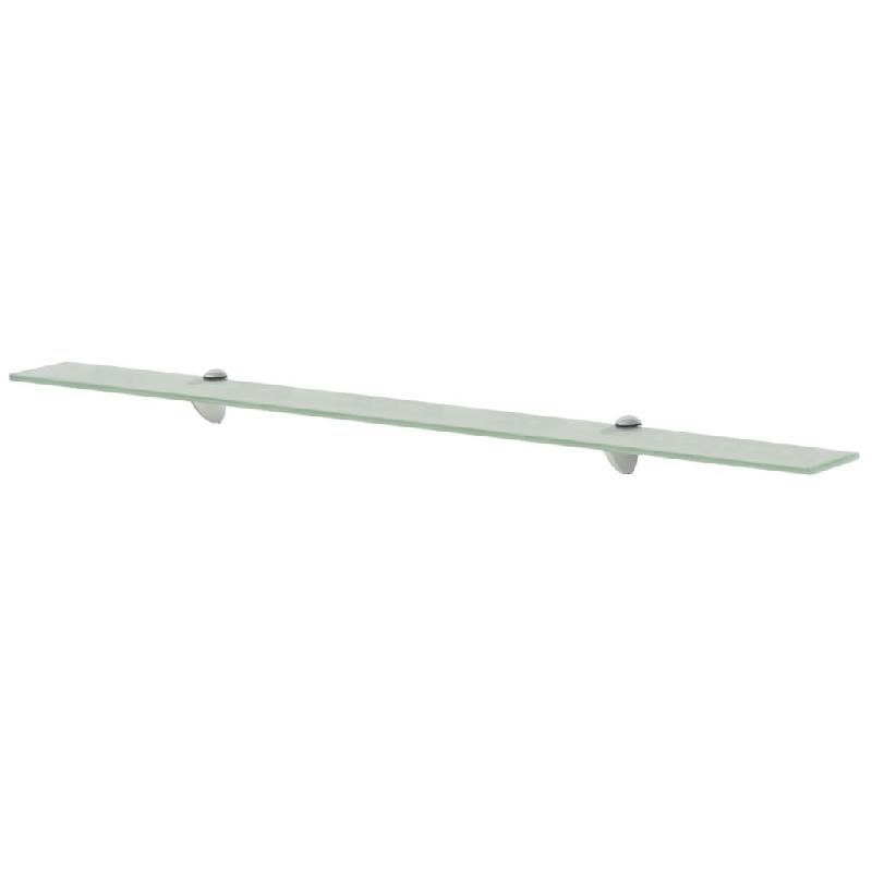 Étagère murale design en verre dépoli - 100 x 10 cm - 8 mm - Alliage de zinc - Réf : 2702142/2_0