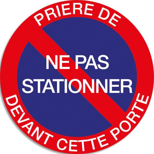 Exacompta panneau polypropylène non adhésif prière de ne pas stationner devant cette porte 20 cm 67104e_0