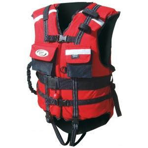 Gilet de sauvetage Aqua Design - 70N - Harnais largable, culotte de protection et 3 poches matériel - Spécialement étudié pour les pompiers_0