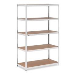 HELLOSHOP26 - Étagère charge lourde 120 x 60 x 197 cm supporte 5 x 150 kg gris robuste garage atelier outils 14_0005175 - gris 3000229811538_0