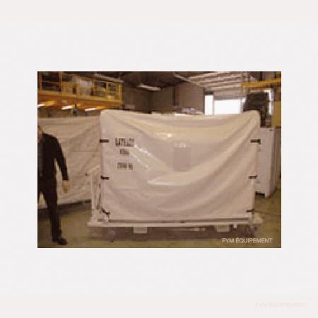 Housse de protection sur mesure en PVC pour chariot - 4 faces relevables - Verrouillage par sanglons boucles_0