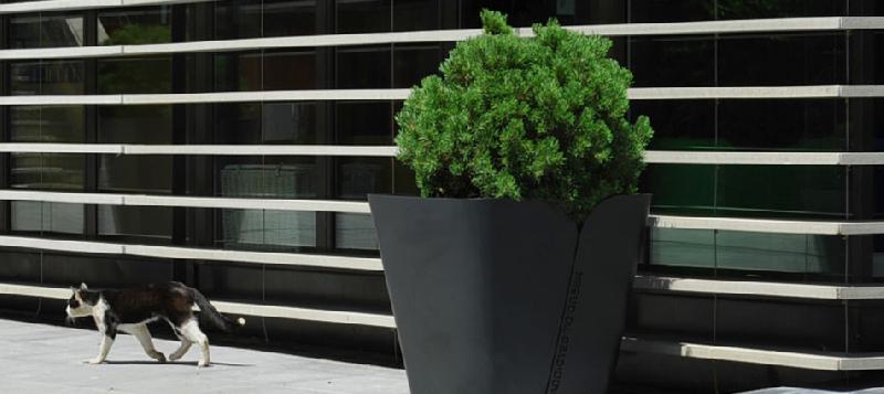 Jardinière ADDICTED© - Design bouquet - Acier corten plié et soudé - Étanche ou avec drainage - 199L_0