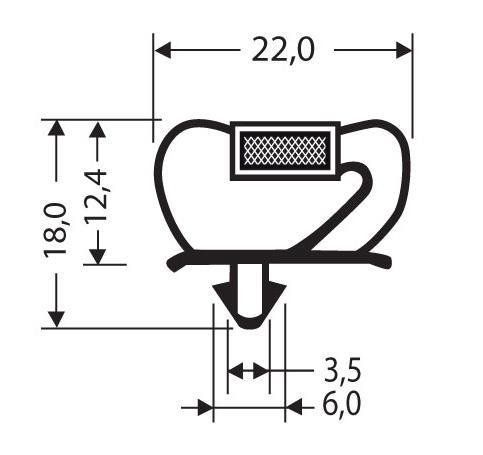 Joint pvc magnetique pour meubles frigos jpc-103_0