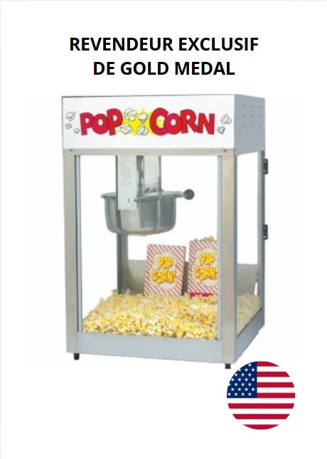 Machine à pop corn professionnelle 8 oz (226 grammes) gold medal modèle Lil'Maxx_0