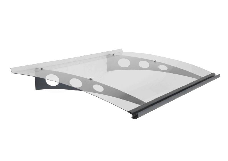 Marquise en aluminium/polycarbonate Saturne - 135 x 90,5 x 18,8 cm - Blanc_0