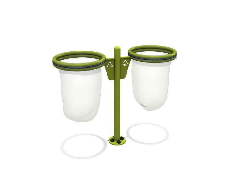 Poubelle double PB02 - Format Vigipirate - Coloris personnalisables pour aire de fitness_0