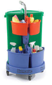 Chariot compact Numatic NC3 - Collecteur 70L, 4 compartiments de rangement, poignée et roues multidirectionnelles_0