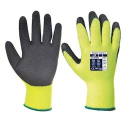 Portwest - Gants anti froid enduit latex antidérapant Noir / Jaune Taille 10 - 5036146000043_0