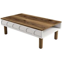 Table basse en aggloméré Bohem blanc Hanah Home - blanc 8684283515820_0