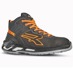 U-Power - Baskets de sécurité hautes avec renfort anti-shock LORD - Usage général - ESD S3 CI SRC Gris / Orange Taille 37 - 37 gris matière synth_0