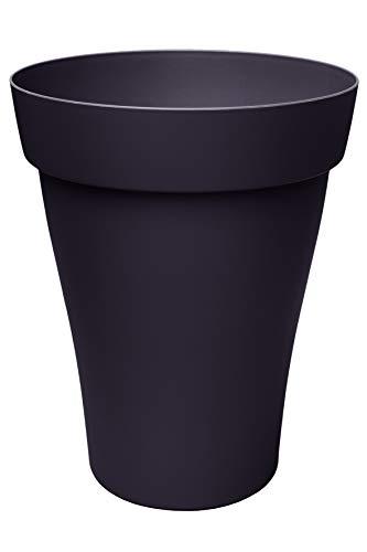 Poetic Jardin Roméo Plus Pot rond - Noir Violine - 46 litres - Intérieur et extérieur_0