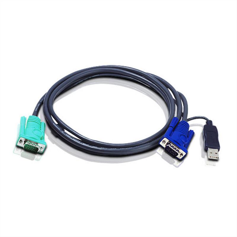 Aten 2l-5201u câble kvm vga usb, noir, 1,2 m_0