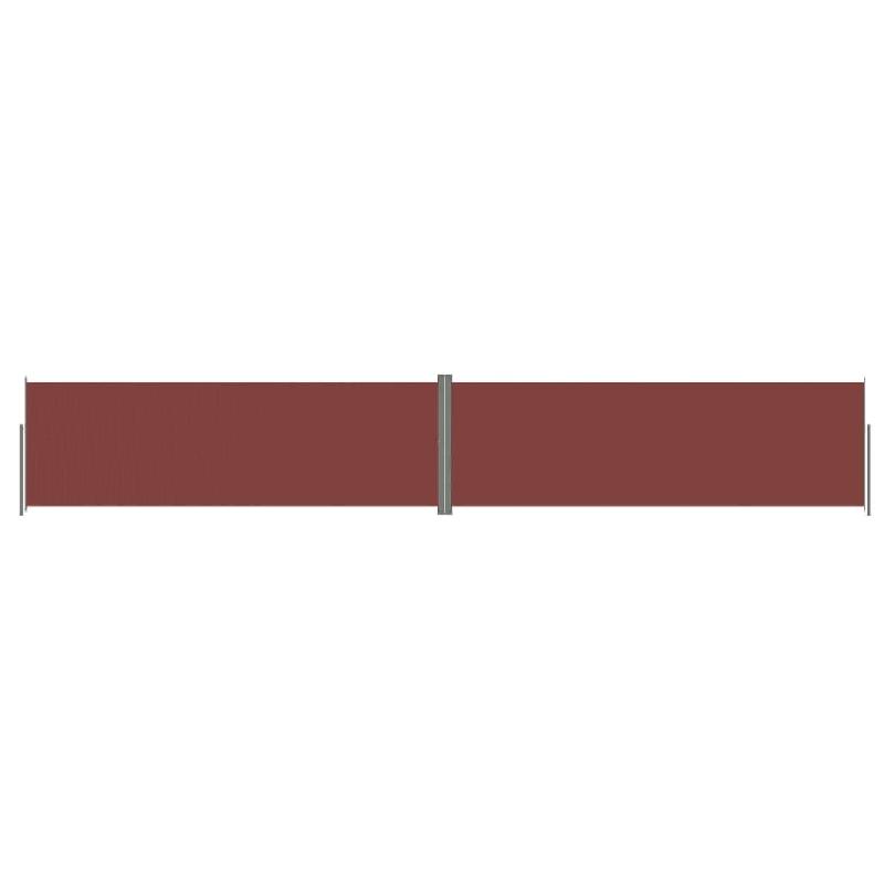 Auvent paravent store latéral rétractable - Brise-vue pour patio, jardin, terrasse, balcon - Protection visuelle 200 x 1200 cm - Marron_0