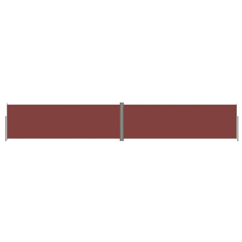 AUVENT PARAVENT STORE BRISE-VUE LATÉRAL RÉTRACTABLE DE PATIO JARDIN TERRASSE BALCON PROTECTION VISUELLE ÉCRAN 200 X 1200 CM MARRON 02_0007420_0