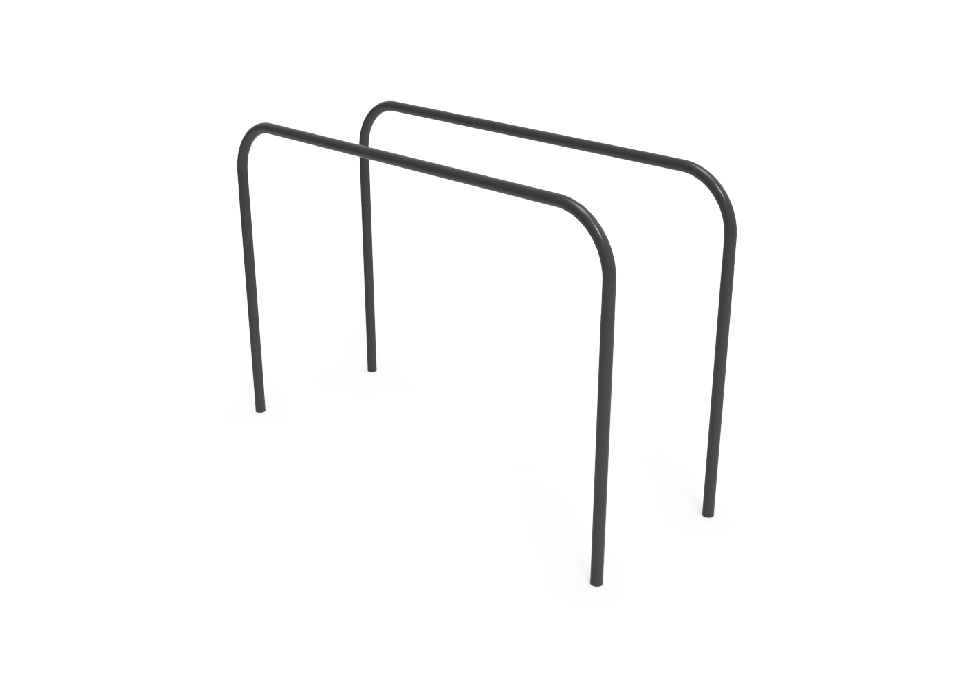 Barres parallèles x2 - Éléments en métal pour street workout avec poteaux circulaires et brides en aluminium_0