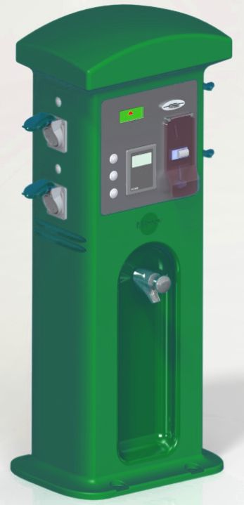 Borne eau et électricité pour camping, équipée d'un clavier à code, monnayeur /  I-Drelec_0