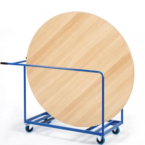 CHARIOT POUR TABLE RONDE FINITION EPOXY BLEU RAL 5005_0