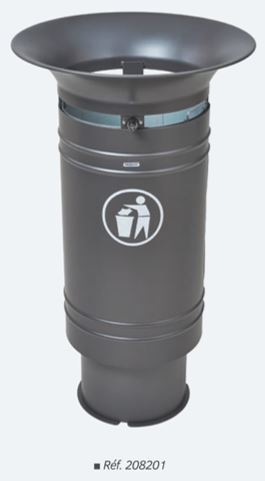 Corbeille avec pied cylindrique indépendant pour une visibilité accrue - CÉVENNES 60 litres_0