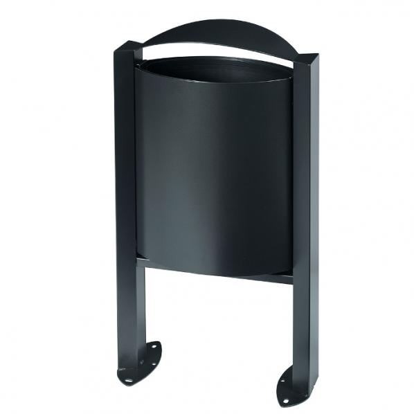 Corbeille sur pied ARKEA 40L Anthracite - Design épuré - Marque ROSSIGNOL_0