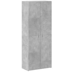Décoshop26 - Meuble de bureau armoire de rangement bureau 60 x 32 x 153 cm bois d'ingénierie gris DEC024479 - gris 3000254727231_0