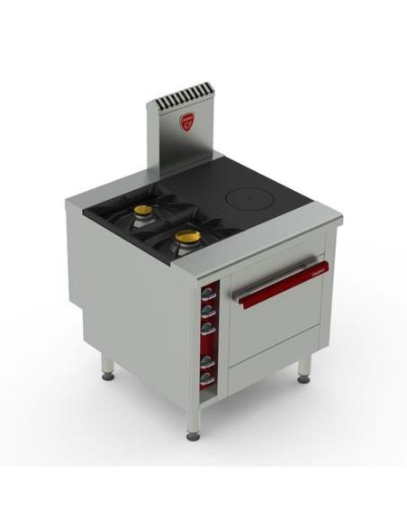 Fourneau CHARVET 2 feux et PCF gaz sur four gaz GN2/1 - Référence : V01587_0