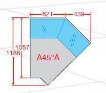 GONDOLE MURALE RÉFRIGÉRÉE POISSON ANGLE FERMÉ 45°(ATLANTIA4CSE)_0