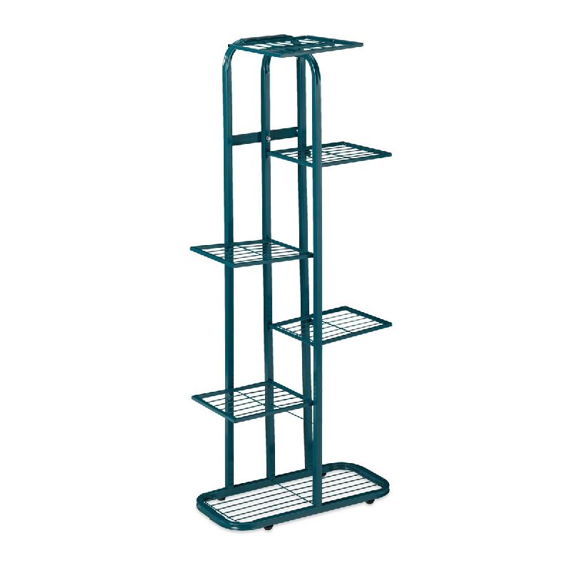 Helloshop26 - Étagère à plantes escalier moderne 107 x 44 x 24 cm support stable en acier noir 13_0010804 - noir métal 3000245426495_0