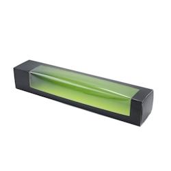 Boîte à 9 macarons avec fenêtre extérieur noir/intérieur vert x100 JORIDEAL - noir en carton 3519400640091_0