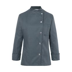 KARLOWSKY Veste de cuisine femme, manches longues, avec boutons, anthracite , 40 - 40 gris 4040857985453_0