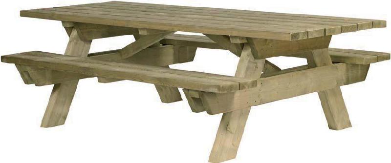 Lot promo : 3 tables pique nique à sceller BERLIN_0