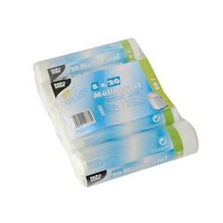 Papstar Sacs poubelle, HDPE 60 l 72 cm x 60 cm blanc - blanc 12333_0